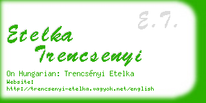 etelka trencsenyi business card